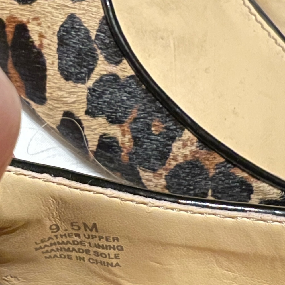 Sz 9.5 Cheetah Calf Hair Leather ballerina flats Gianni Bini - Picture 9 of 13